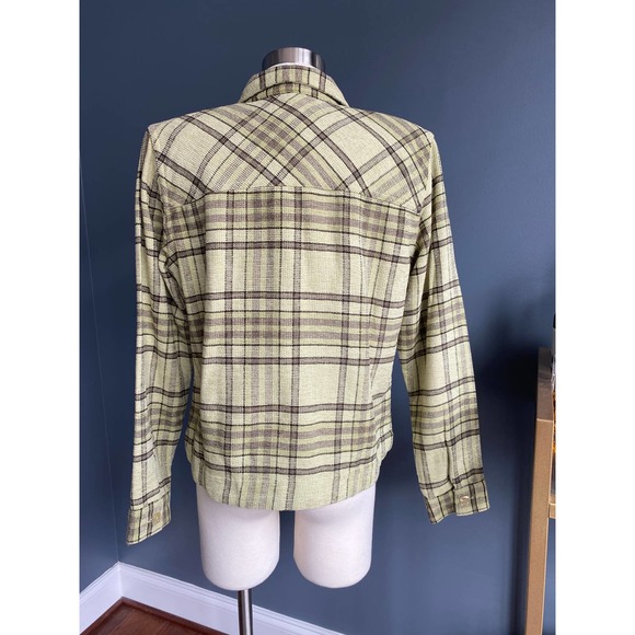 green/black plaid shacket/jacket, size M - Picture 5 of 9